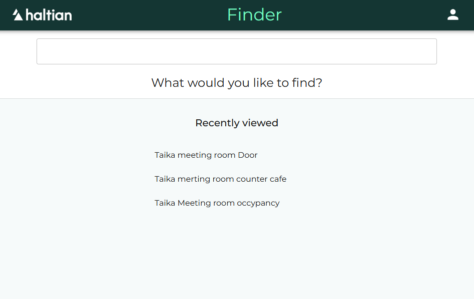 Haltian Finder Recently Viewed