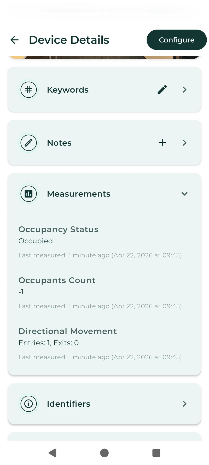 Android measurements