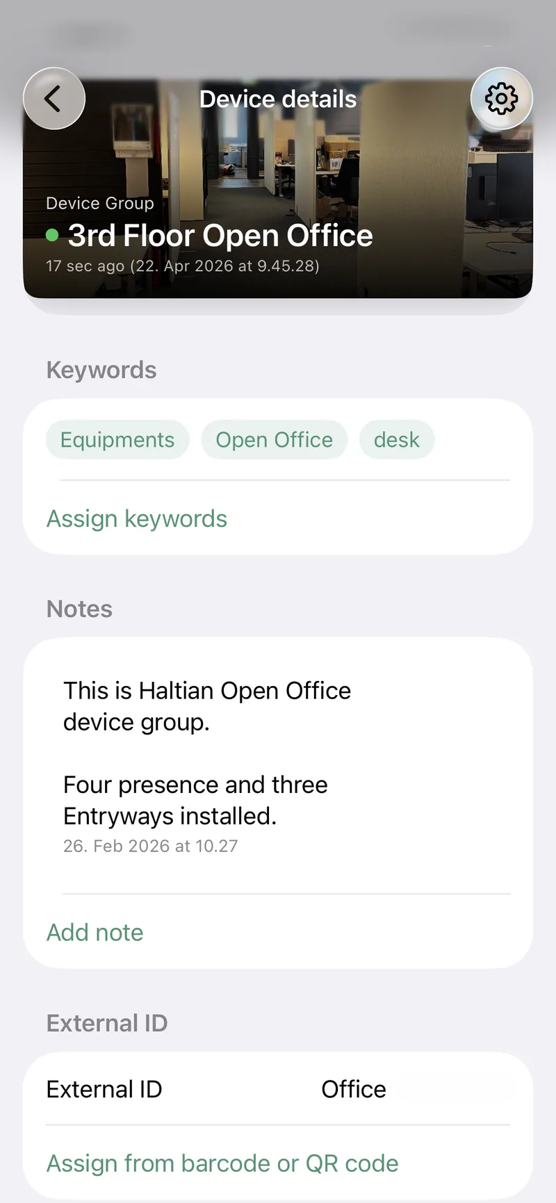 iOS device details