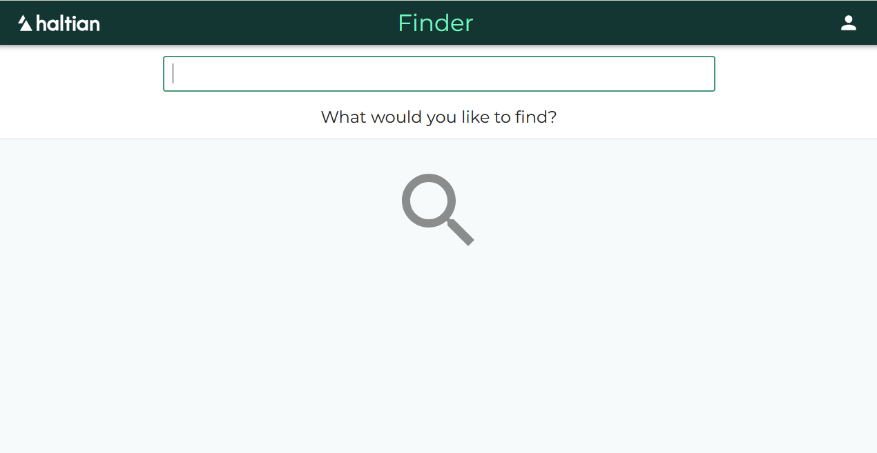 Haltian Finder main screen