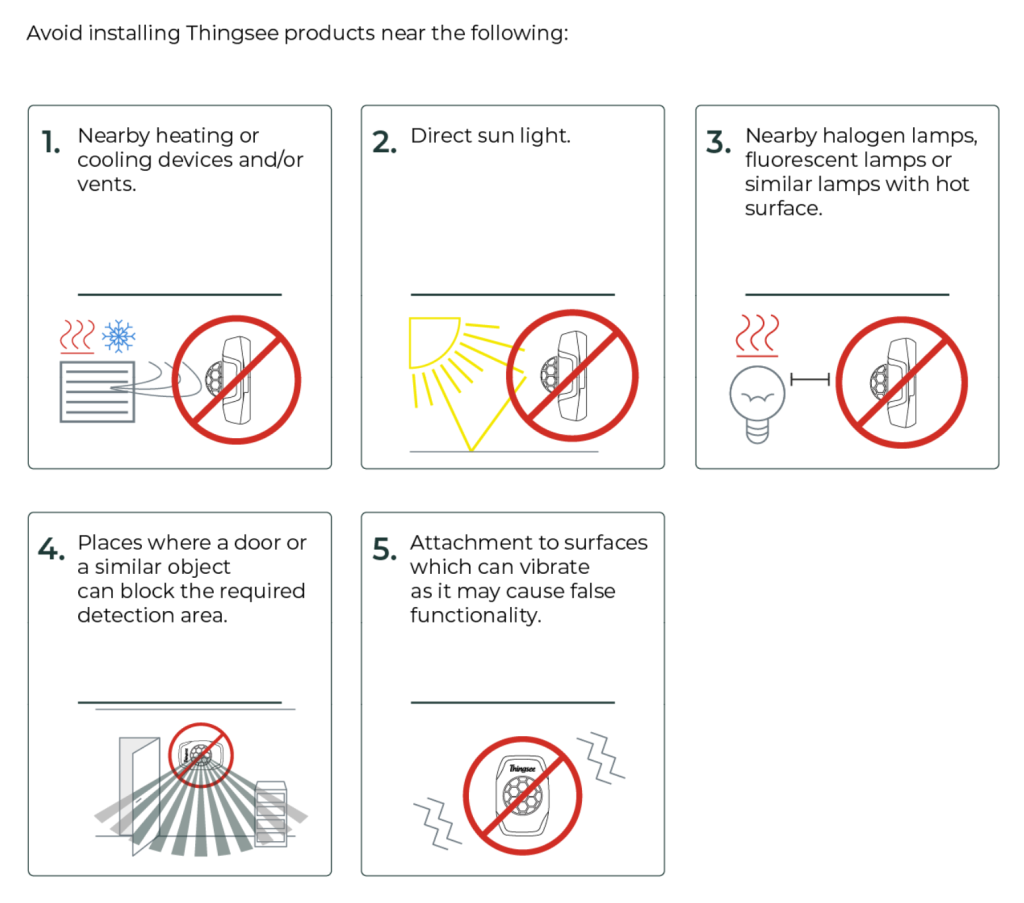 Installation things to avoid