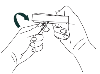 Opening Thingsee AIR with the opening key