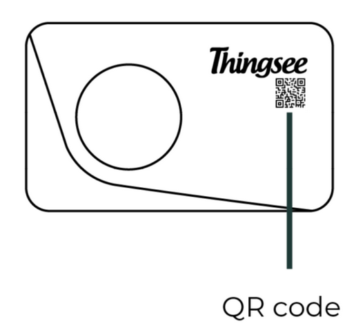 QR code location on Thingsee BEAM