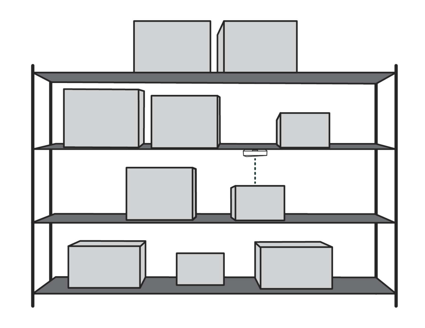 Shelf monitoring setup