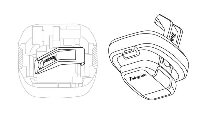 Removing the sensor from POWERCOVER using the opening key