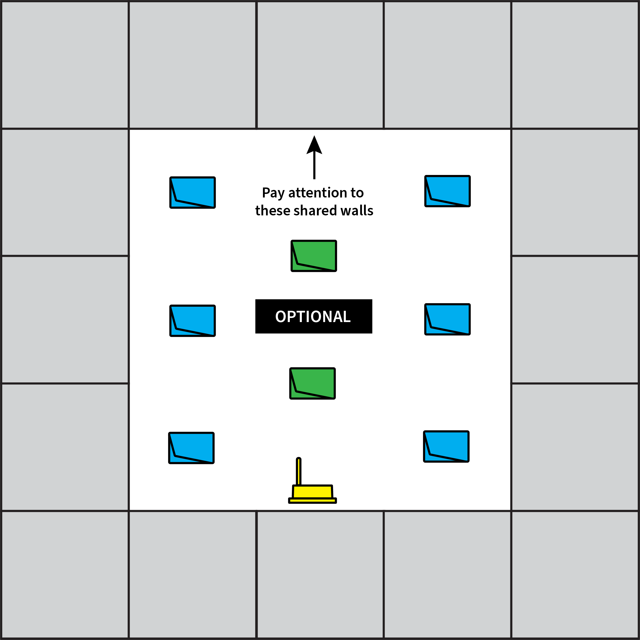 Open premises layout example