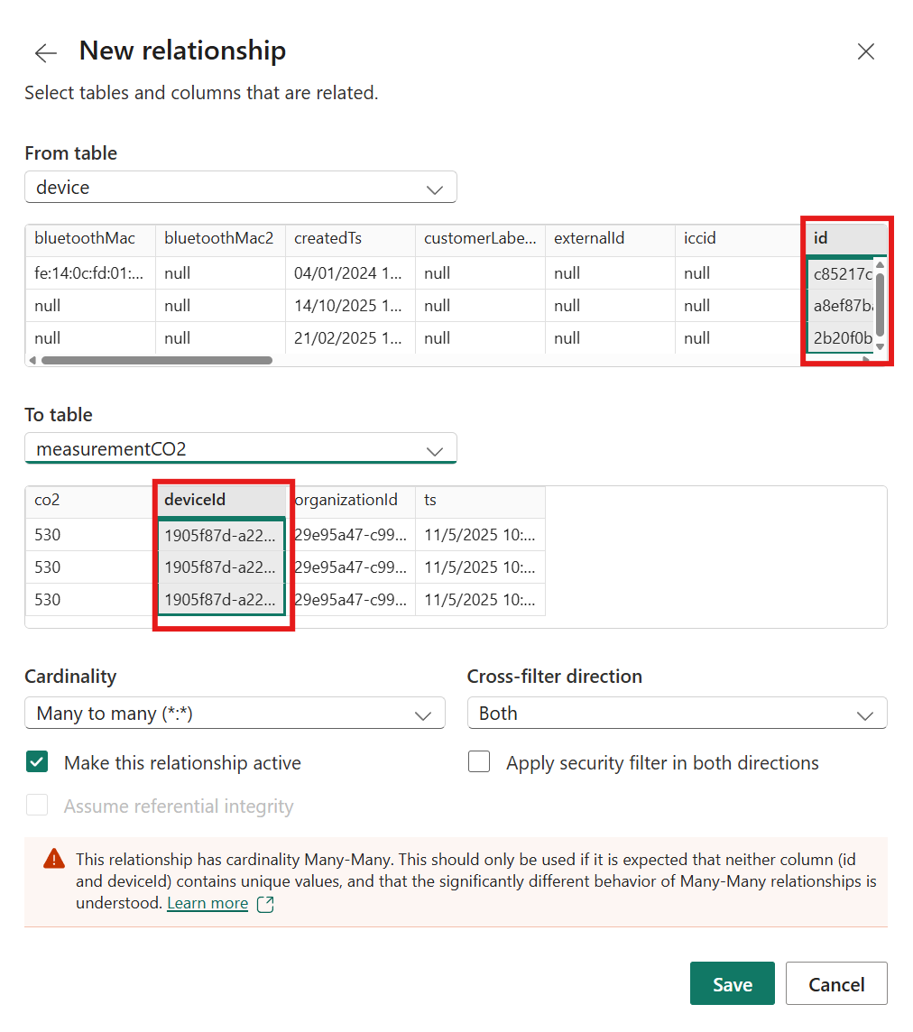 Configure Relationship