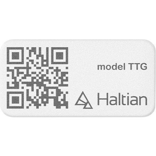 Haltian NANO Tag with QR code and product markings